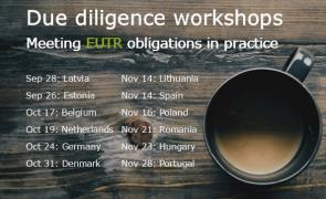 Dates and locations of EUTR training courses